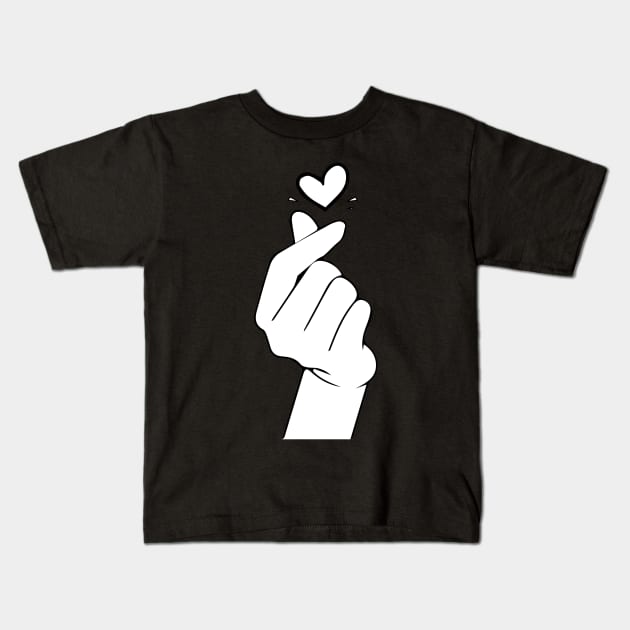 K-LOVE Hand Kids T-Shirt by PepGuardi